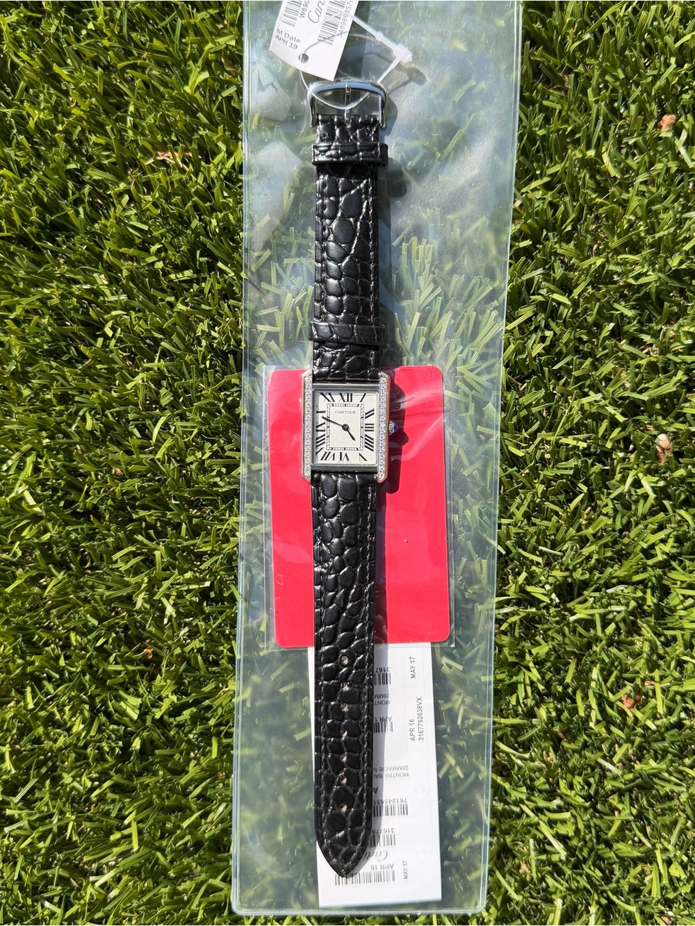 Classic Black Leather Strap Men’s Watch - Black